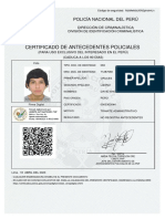 Certificado - Antecedentes Policiales