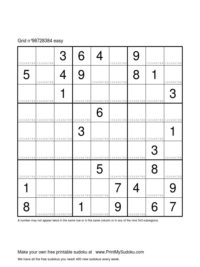 4 sudokus easy solution with rules download free pdf logic puzzles