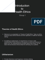 Introduction To Health Ethics 1