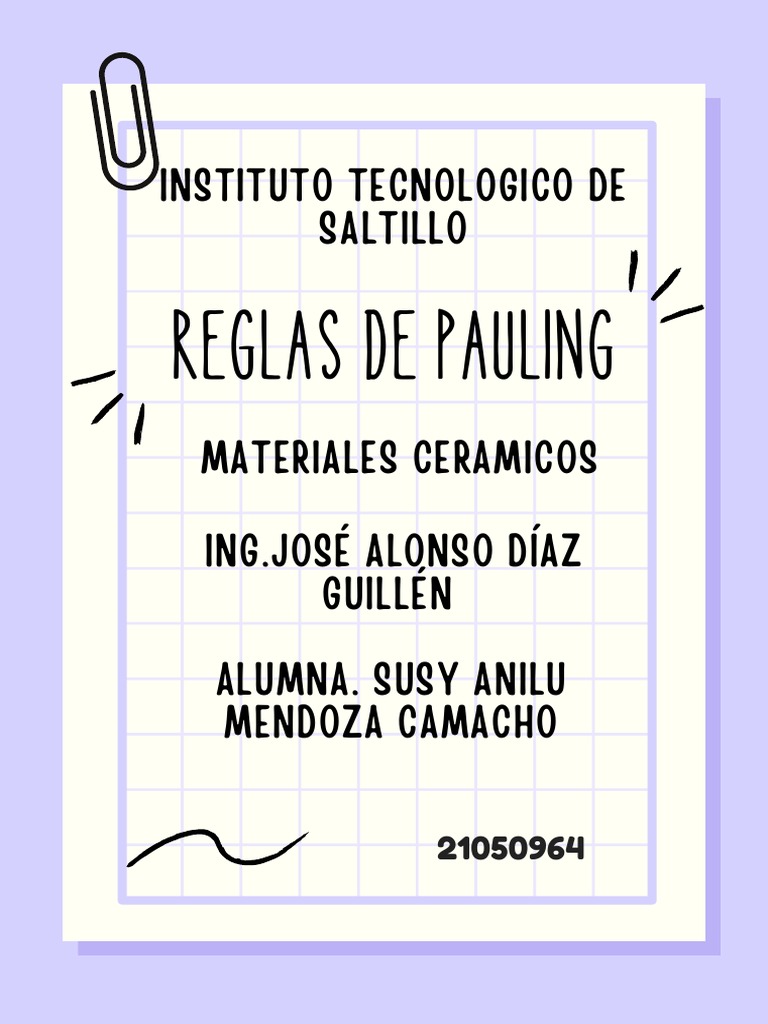 Portada de Reglas de Pauling PDF