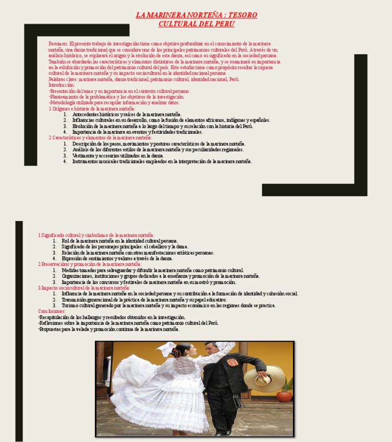 La Marinera Norteña | PDF | Perú | Bailes