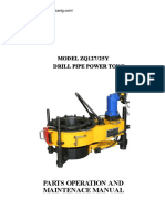 Parts Operation and Maintenace Manual: MODEL ZQ127/25Y Drill Pipe Power Tong