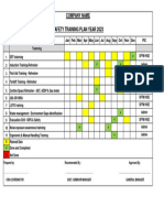 SAMPLE Safety Training Plan 2023