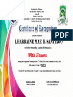 Certificate of Award and Recognition
