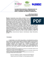 O Processo de Industrialização E Urbanização Da Região Metropolitana Do Cariri: Análise Das Cidades de Crato, Juazeiro Do Norte E Barbalha