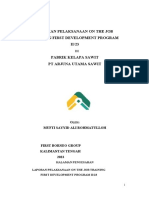 Laporan Pelaksanaan On The Job Training First Development Program II/23 Pabrik Kelapa Sawit PT Arjuna Utama Sawit