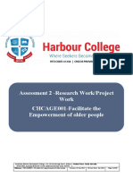 Assessment 2 CHCAGE001 - Facilitate The Empower Older People - Reaserach Work and Group Projects