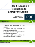 Q1 Lesson 1 Introduction To Entrepreneurship