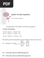 Homogeneous System of Linear Equations