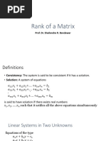 Rank of A Matrix