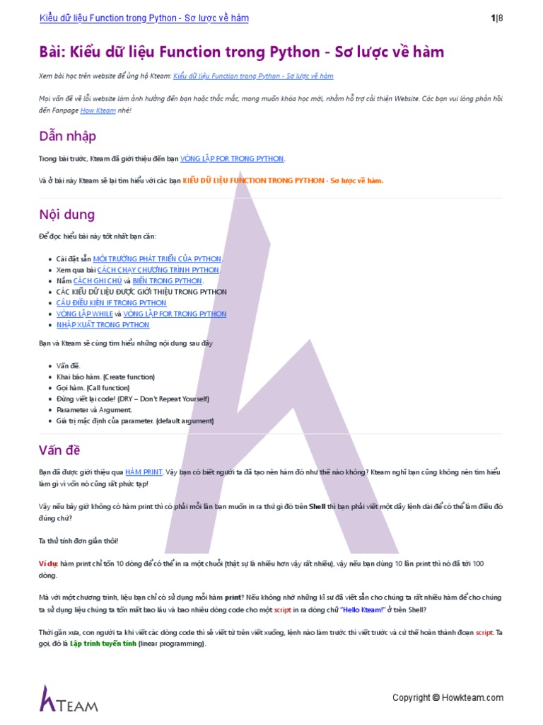 Howkteam vn ki u d li u function trong python s l c v h m pdf