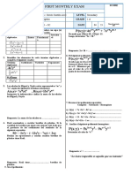 Examen Unidad I - Älgebra 1 Secundaria