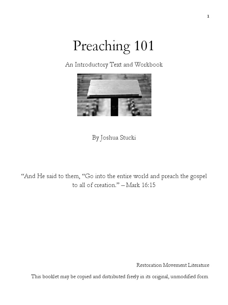 Preaching 101: A Beginner's Guide | PDF | Sermon | Jesus