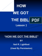 How We Got The Bible Power Point Lesson 1 & 2