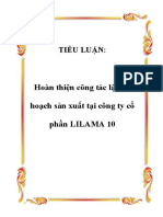 Hoàn thiện công tác lập kế hoạch sản xuất tại công ty cổ phần LILAMA 10