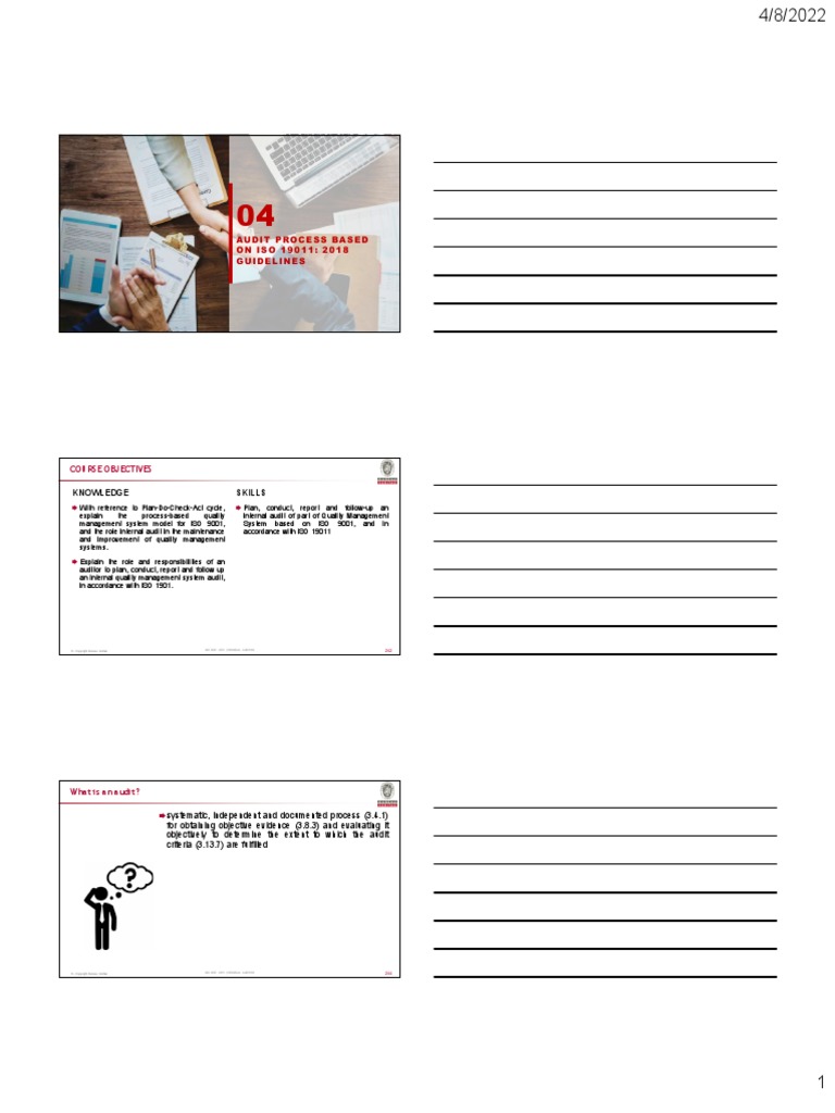 Student Notes - 02 - ISO 19011 IA PDF | PDF | Audit | Internal Audit