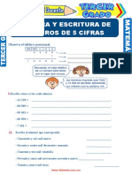 Lectura y Escritura de Números de 5 Cifras para Tercer Grado de Primaria