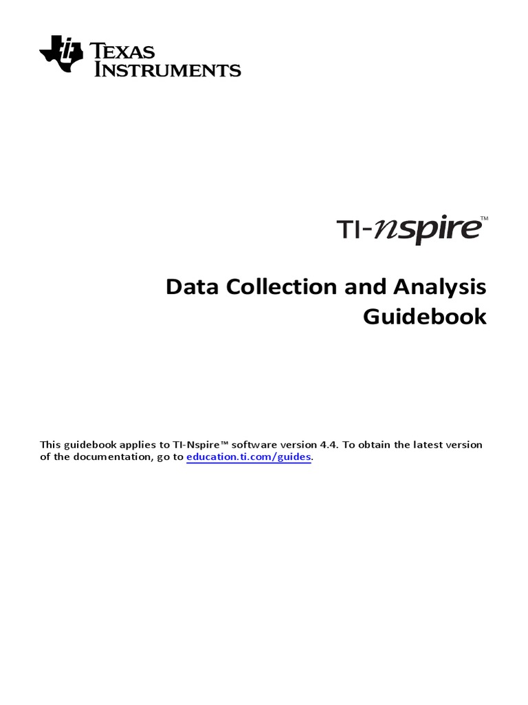 TINspire Data Collection Guidebook EN PDF Slope