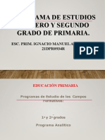 Programa de Estudios Primero Y Segundo Grado de Primaria.: Esc. Prim. Ignacio Manuel Altmirano 21DPR0934R