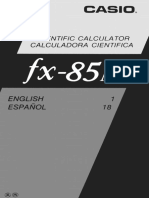 Casio Fx-85N Calculator - User Manual - English & Español