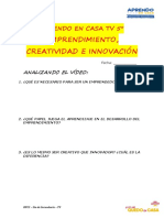 5to - TV - Emprendimiento - Ficha de Trabajo