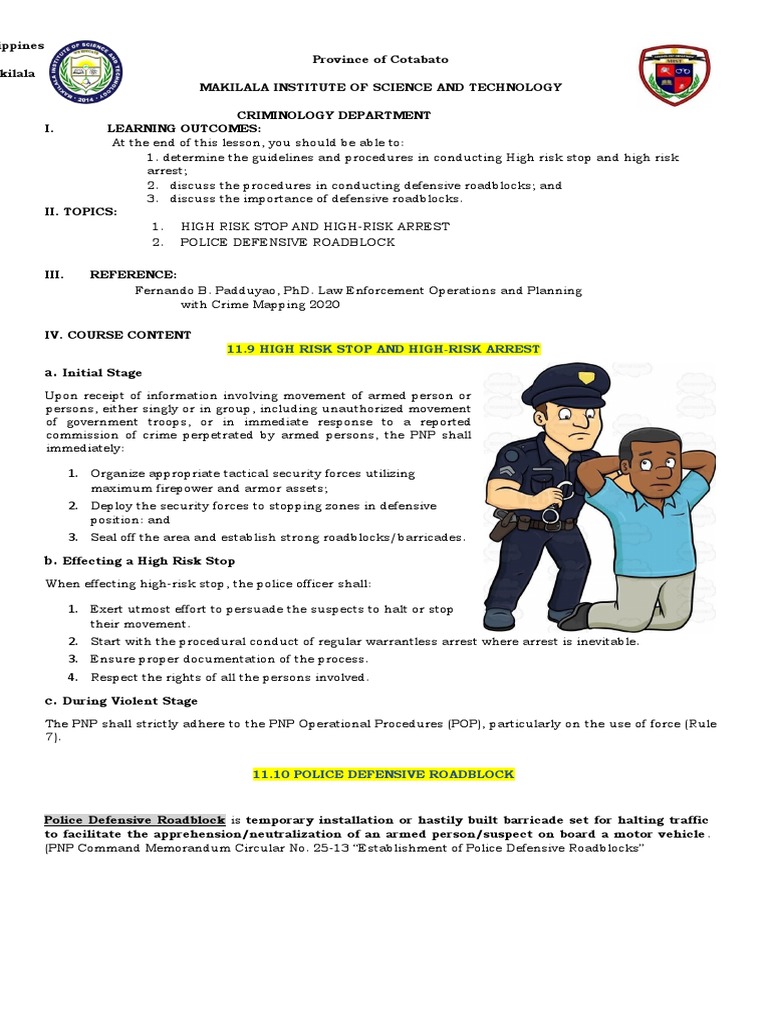 Police Response Guidelines for Roadblocks | PDF | Police | Sniper