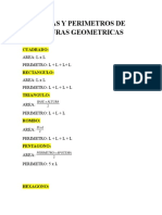 Areas y Perimetros de Figuras Geometricas