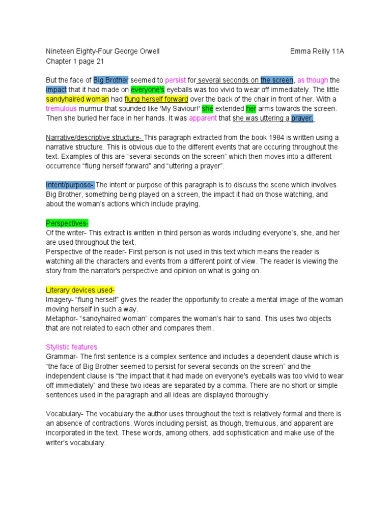 Extract English PDF Narration Linguistics