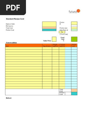 Recipe Card Template