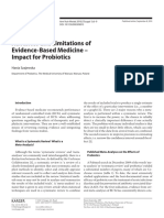 Adevances and Limitation of Evidence-Based Medicine - Impact For Probiotics