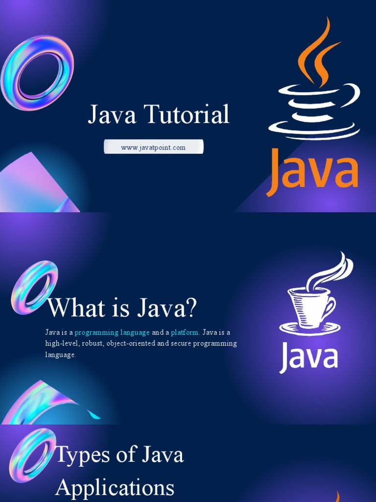 Java Tutorial Presentation | PDF