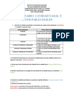 Cuestionario Cavidad Nasal y Senos Paranasales