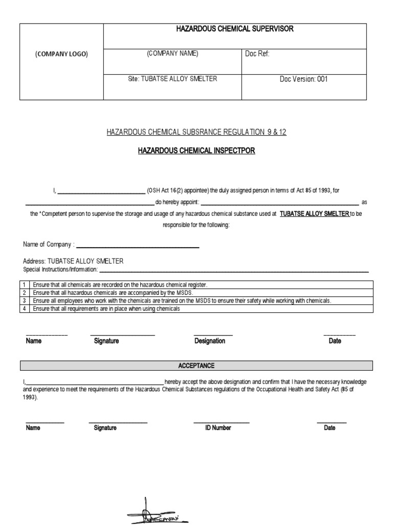 Hazchem Controller TEMPLATE | PDF