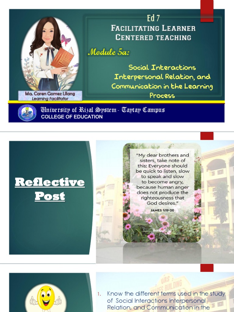 Ed7 Module 5A Social Interactions Interpersonal Relation, and ...
