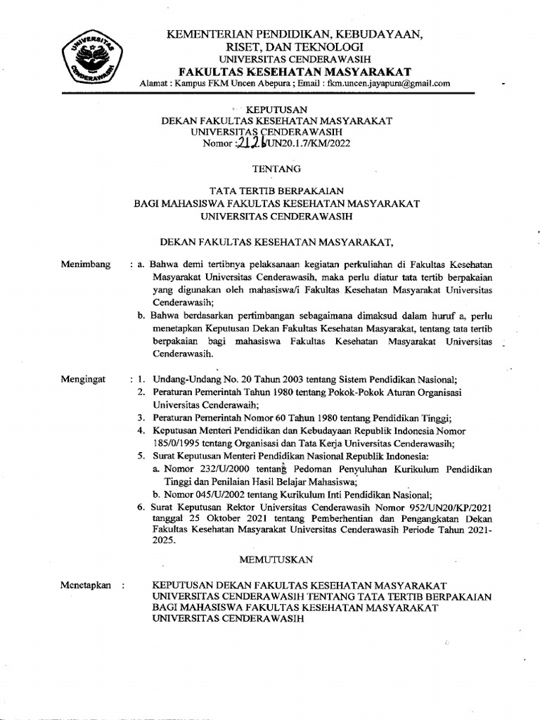 Sk tata cara berpakaian pdf