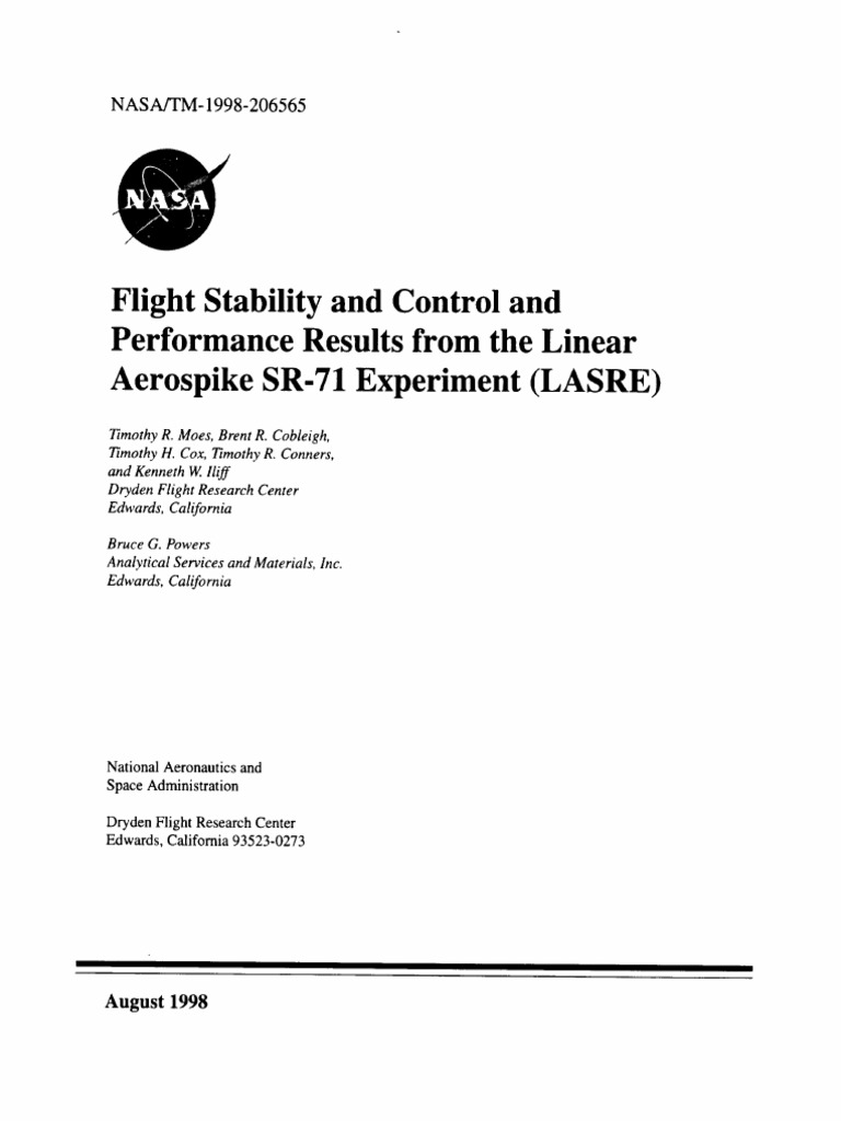Flight Stability and Control and Performance Results From The Linear ...