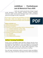 Tujuan Pendidika - Pembahasan Secara Umum & Menurut para Ahli