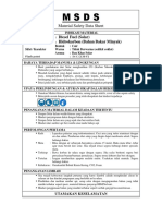 Material Safety Data Sheet: Diesel Fuel (Solar) Hidrokarbon (Bahan Bakar Minyak)