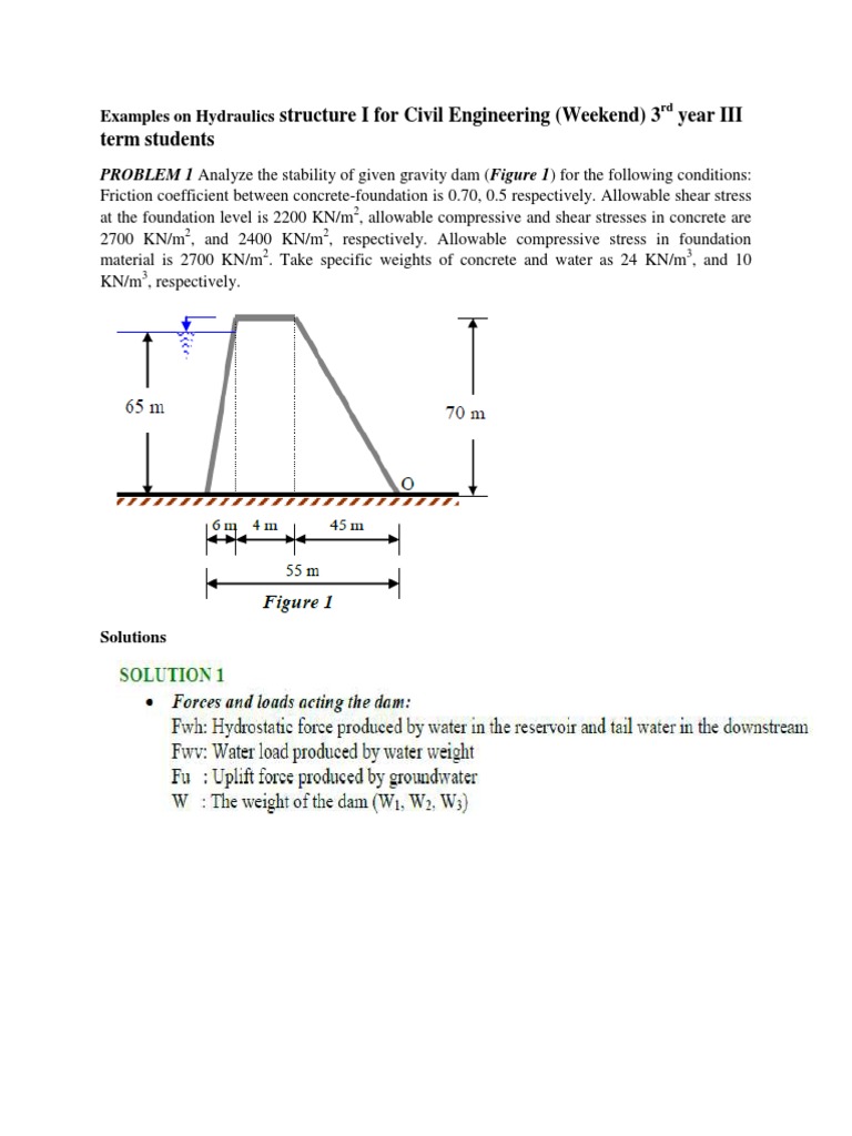 Gravity Dam Stability Analysis Guide | PDF