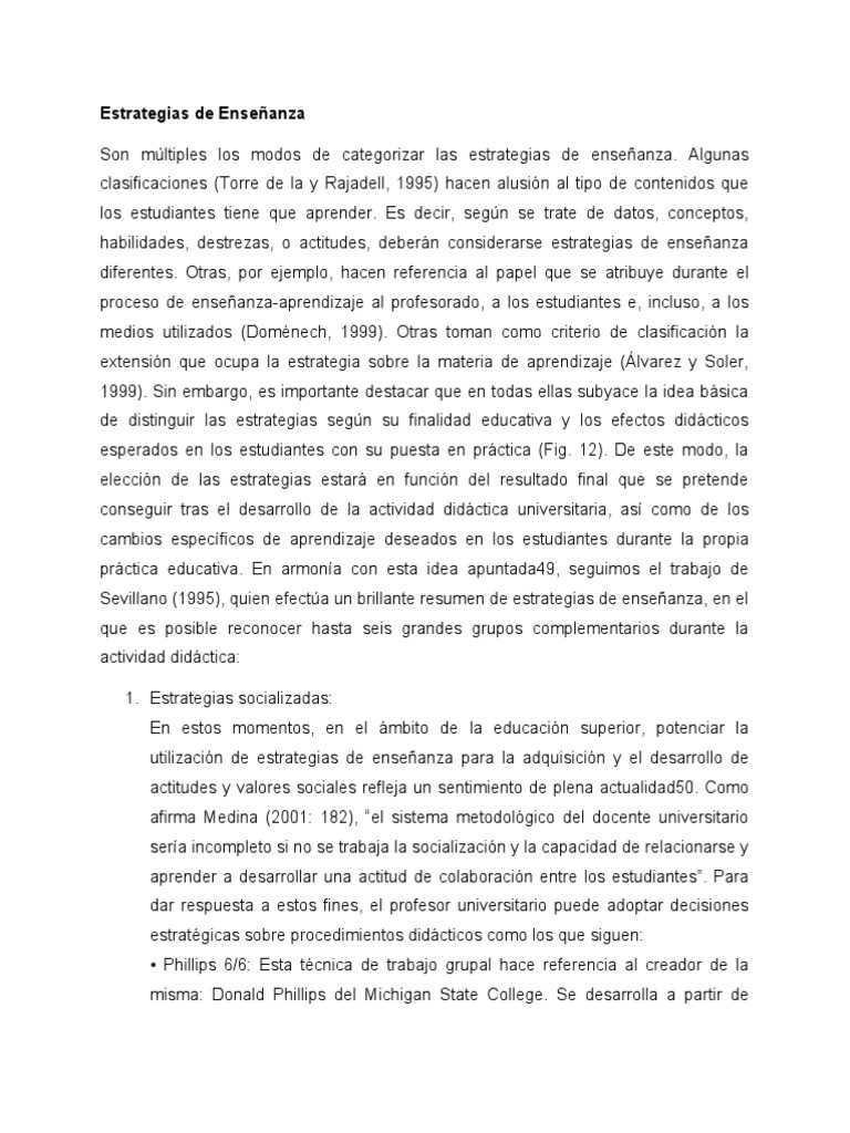 Estrategias de Enseñanza Universitaria | PDF | Crecimiento personal y ...