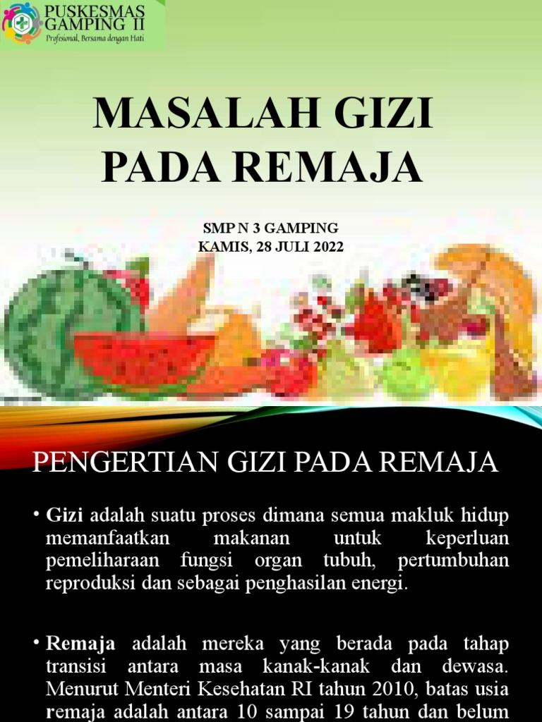 Gizi Pada Remaja Pdf