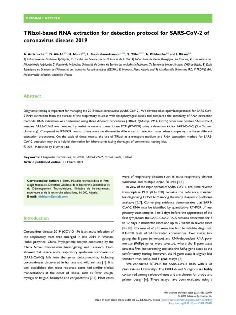TRIzol Based RNA Extraction PDF