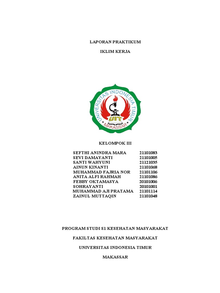 Laporan Praktikum Iklim Kerja K3 | PDF