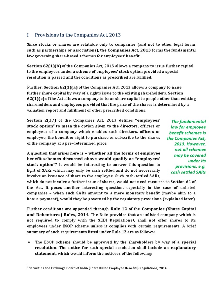 ESOP Annexure | PDF | Stocks | Option (Finance)