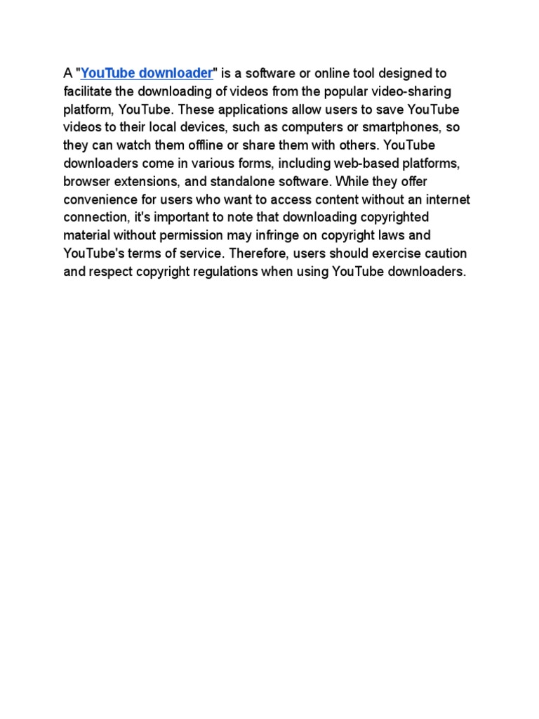 Youtube downloader pdf