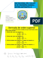 Semana 6 CONTINUACION DERIVADA DE ORDEN SUPERIOR, REGLA DE LA CADENA-2023A