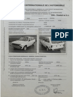 Homologation FORD FIESTA 1980 Group - A