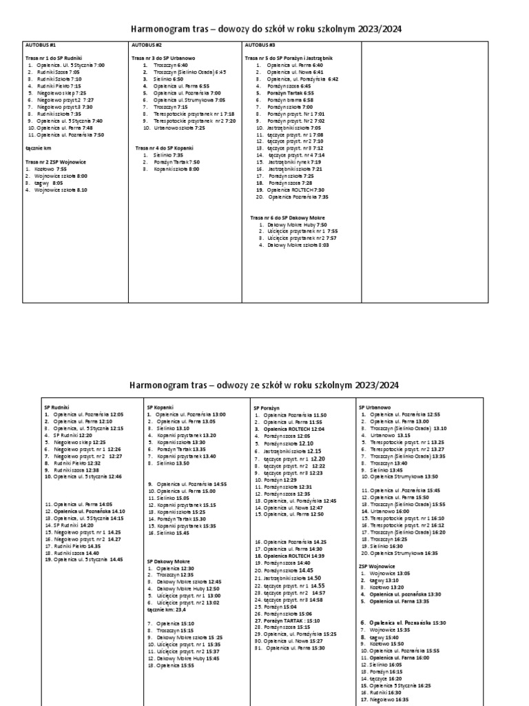 Harmonogram Od 1092020 2 Or Pdf