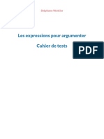 Cahier Tests Expressions Argumenter