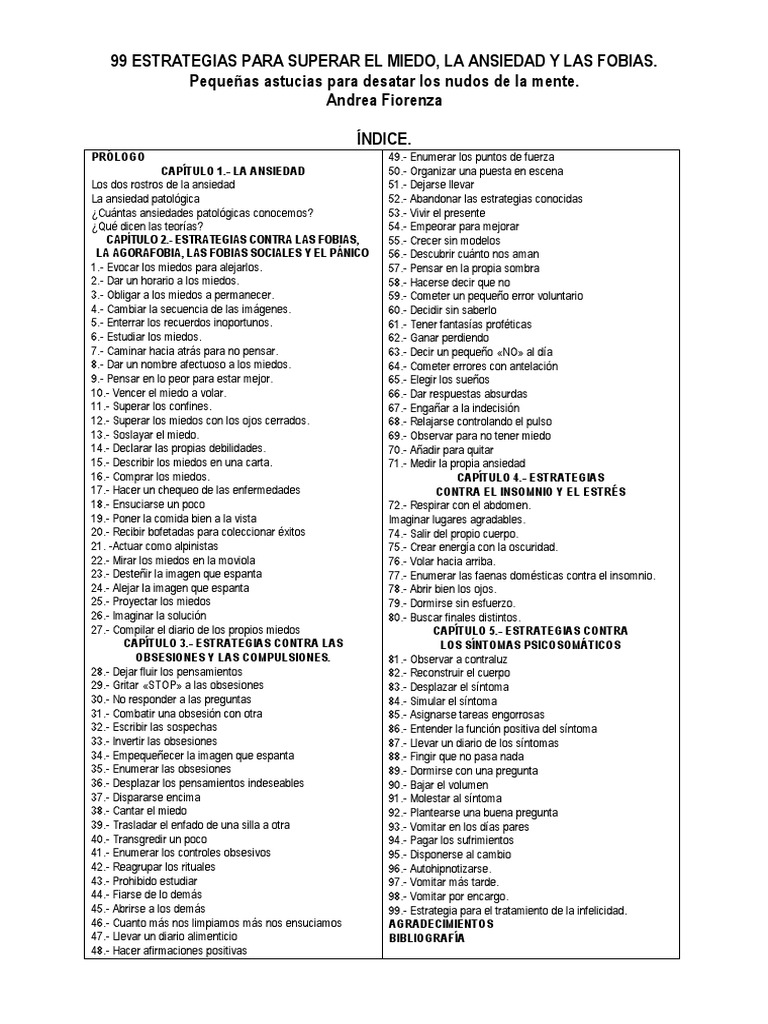 Estrategias para Superar Miedos y Fobias | PDF | Ansiedad | Agorafobia
